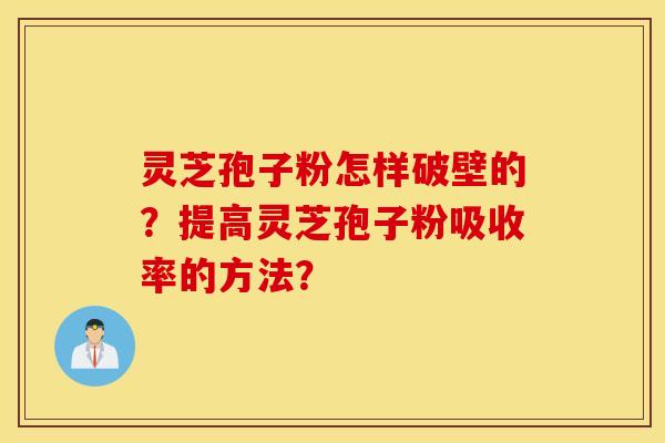 靈芝孢子粉怎樣破壁的？提高靈芝孢子粉吸收率的方法？