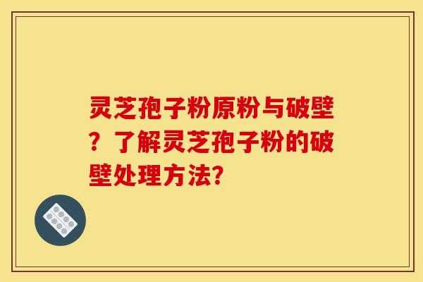 靈芝孢子粉原粉與破壁？了解靈芝孢子粉的破壁處理方法？