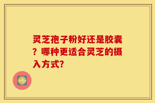 靈芝孢子粉好還是膠囊？哪種更適合靈芝的攝入方式？