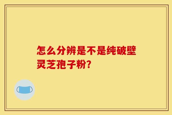 怎么分辨是不是純破壁靈芝孢子粉？