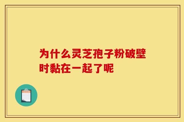 為什么靈芝孢子粉破壁時黏在一起了呢