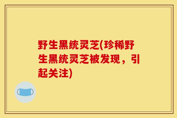 野生黑統靈芝(珍稀野生黑統靈芝被發現，引起關注)