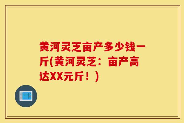 黃河靈芝畝產多少錢一斤(黃河靈芝：畝產高達XX元斤！)