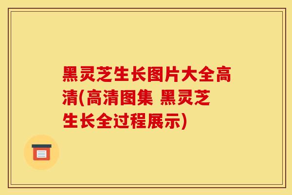 黑靈芝生長圖片大全高清(高清圖集 黑靈芝生長全過程展示)