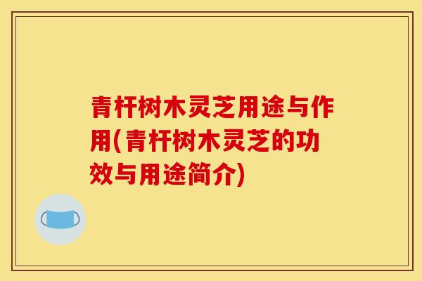 青桿樹木靈芝用途與作用(青桿樹木靈芝的功效與用途簡介)