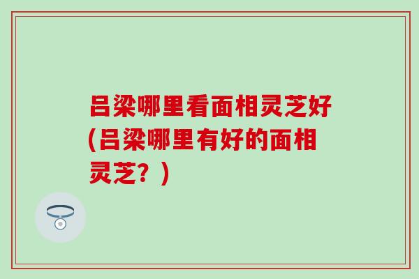 呂梁哪里看面相靈芝好(呂梁哪里有好的面相靈芝？)