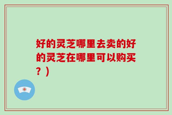 好的靈芝哪里去賣的好的靈芝在哪里可以購買？)