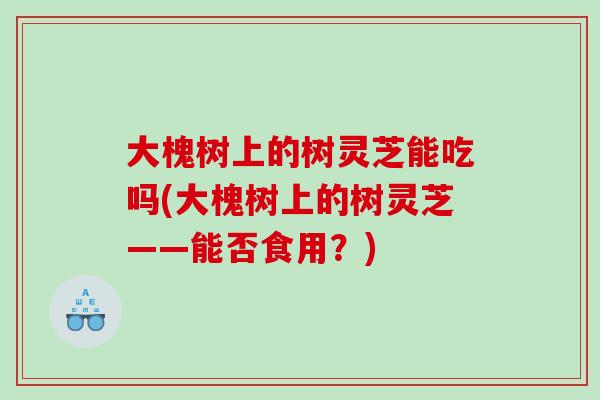 大槐樹上的樹靈芝能吃嗎(大槐樹上的樹靈芝——能否食用？)