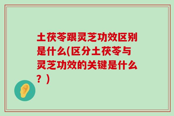 土茯苓跟靈芝功效區別是什么(區分土茯苓與靈芝功效的關鍵是什么？)