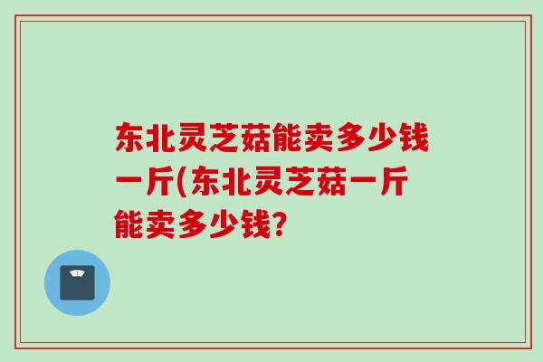 東北靈芝菇能賣多少錢一斤(東北靈芝菇一斤能賣多少錢？